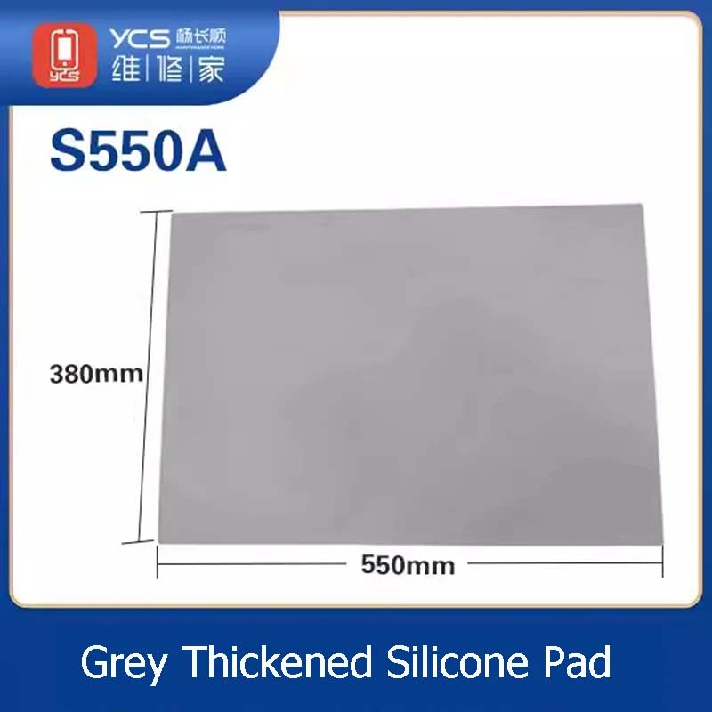 YCS S550A Gray Thickened Silicone Pad – 550mm x 380mm