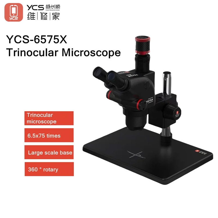 YCS 6575X Ultra HD Trinocular Microscope for PCB Welding & Phone Repair