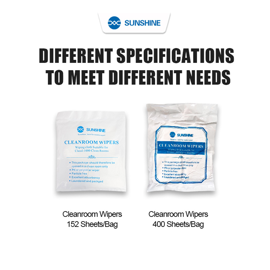 SUNSHINE Cleanroom Wipers – High Absorbency, Particle-Free Wiping Cloths