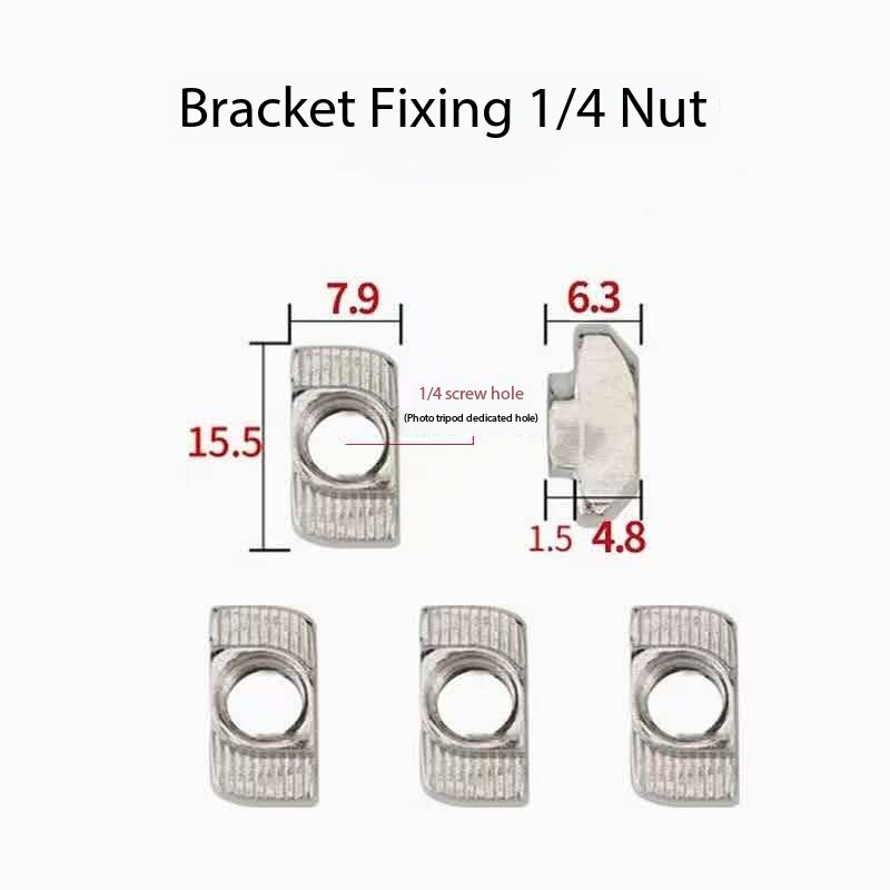 Bracket Fixing 1/4 Nut – For Repair Table & Photo Stand Mounts (5 Pcs)