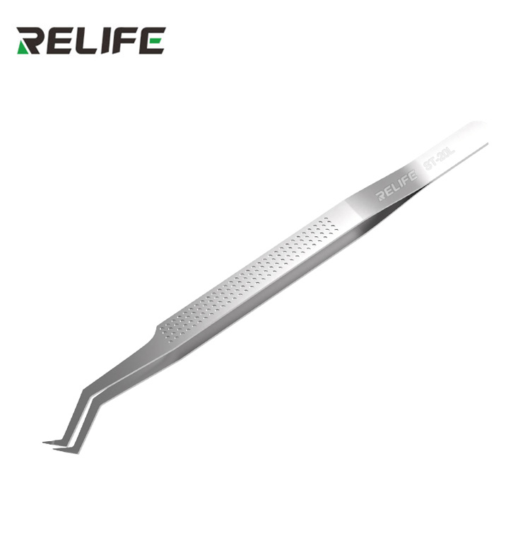 RELIFE ST-20L Precision Tweezers Curved Tips