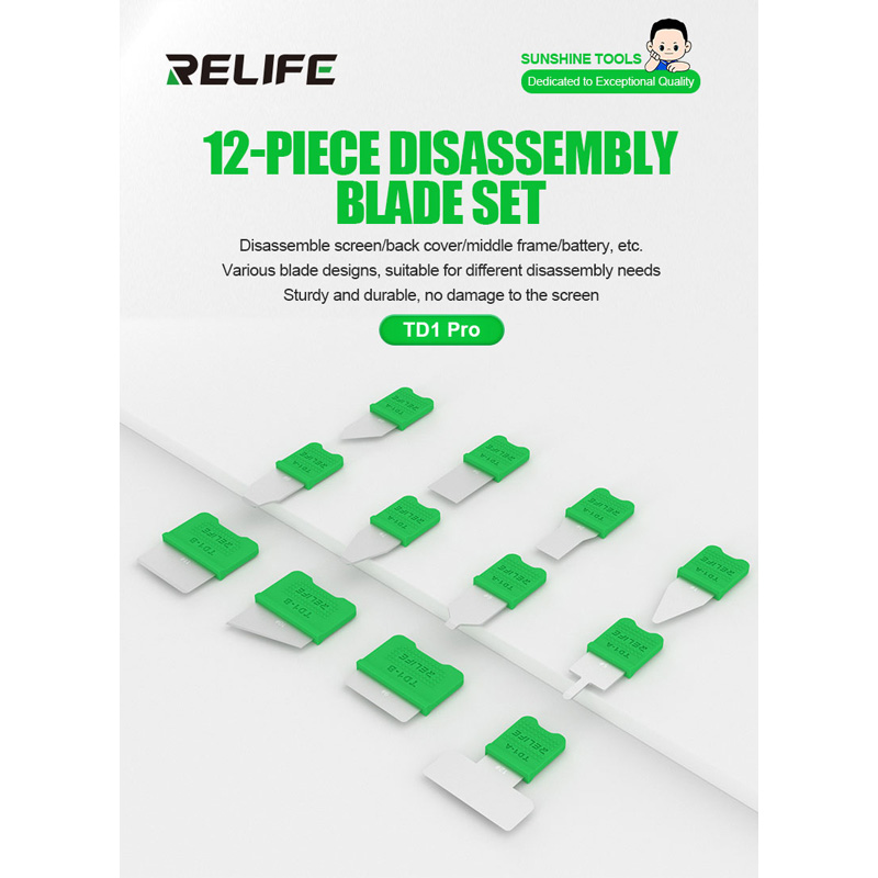 RELIFE TD1 Pro 12-Piece Disassembly Blade Set