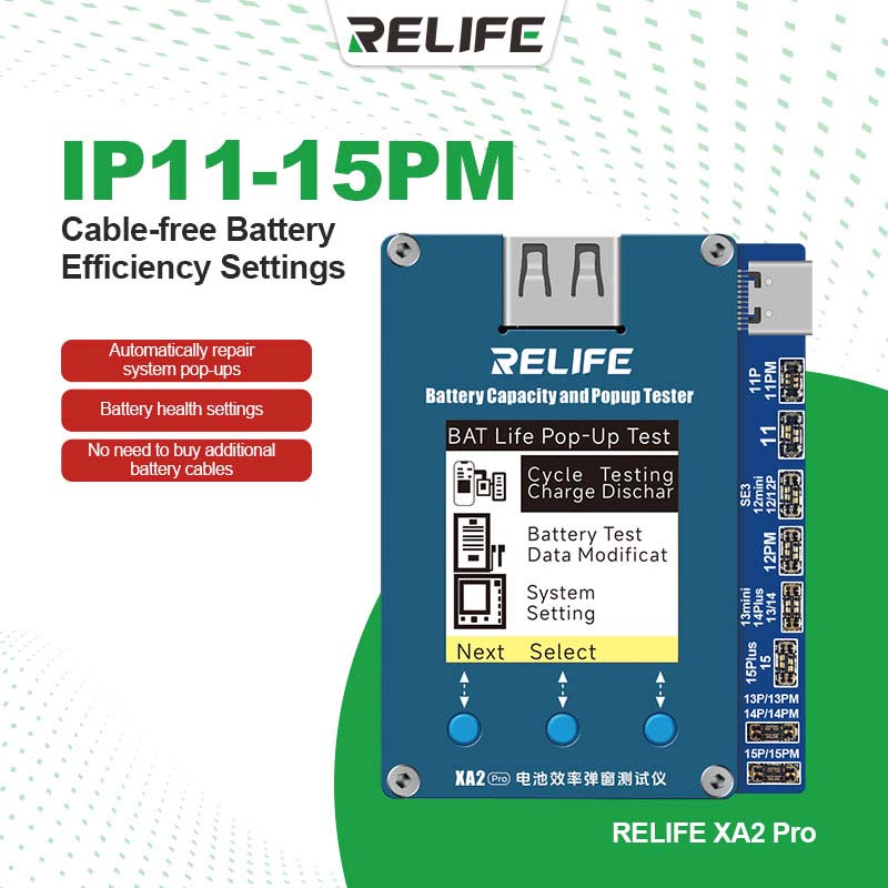 RELIFE XA2 Pro iPhone Battery Efficiency Pop-Up Repair Tool