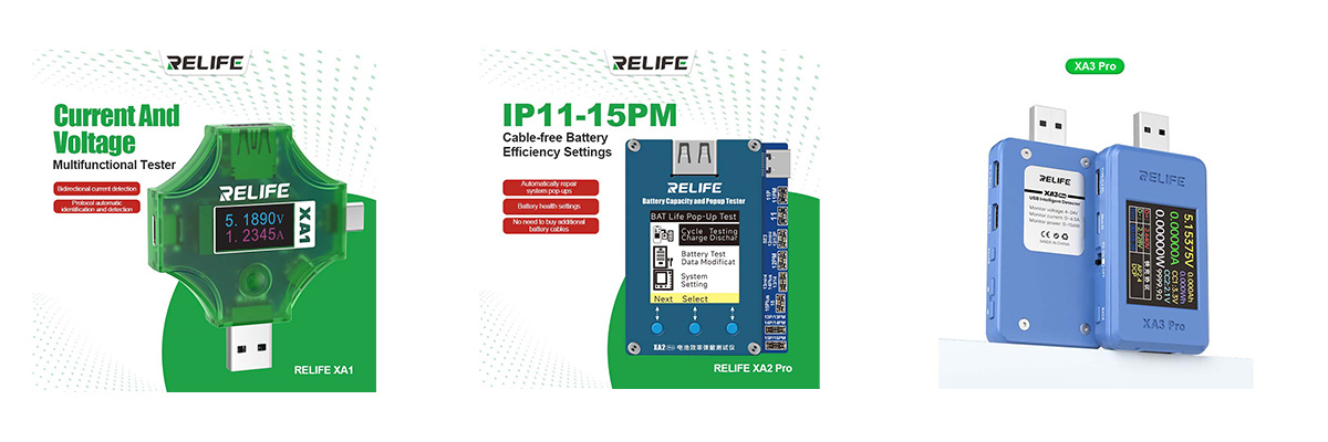 RELIFE USB Testers Comparison