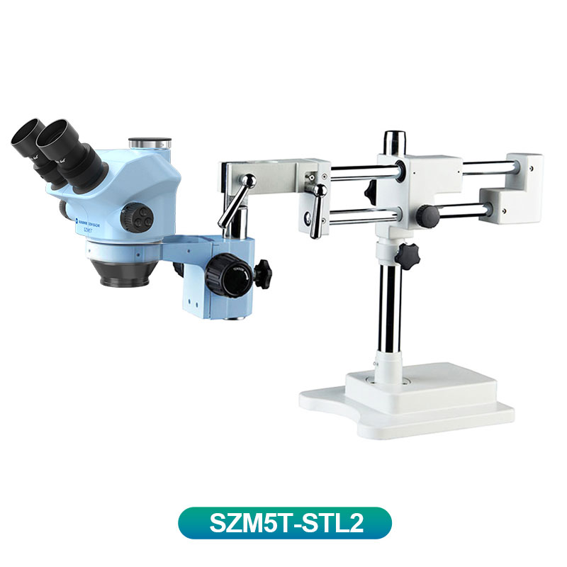 SUNSHINE GSMBAZAR EDITION SZM5T-B3-STL2 MICROSCOPE TRINOCULAR STEREO ZOOM MICROSCOPE /BLUE AND WHITE