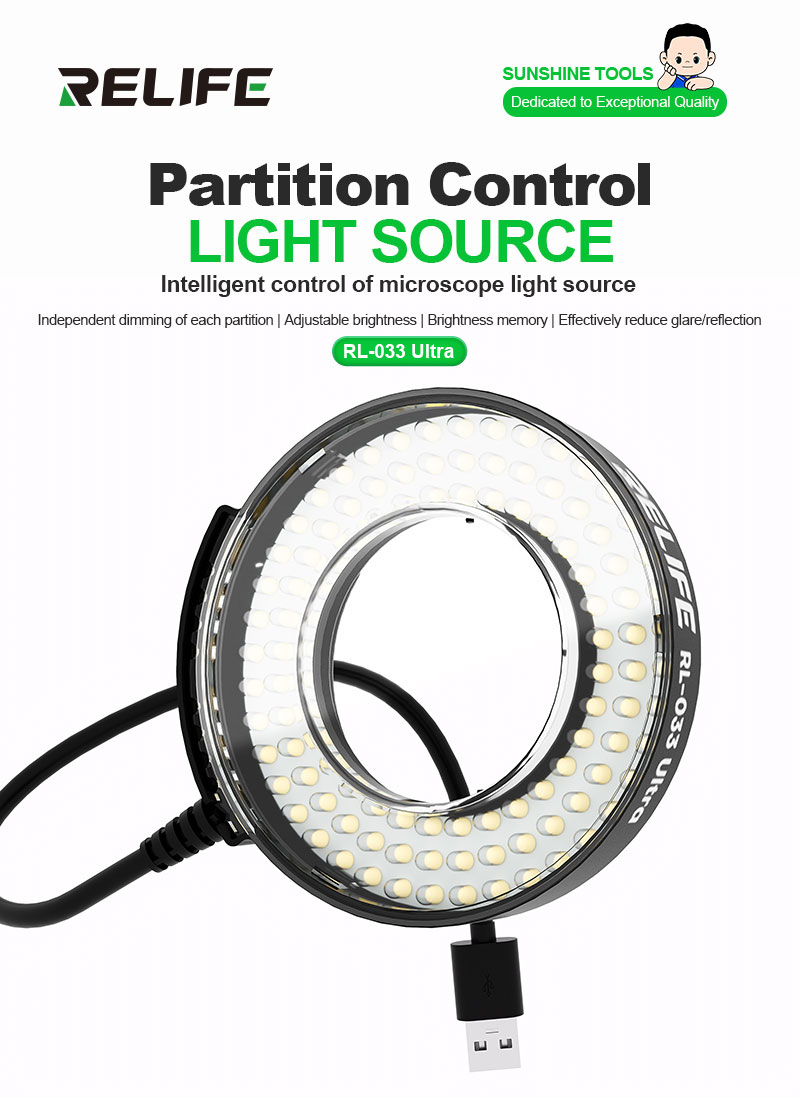 RELIFE RL-033 Ultra Microscope LED Ring Light