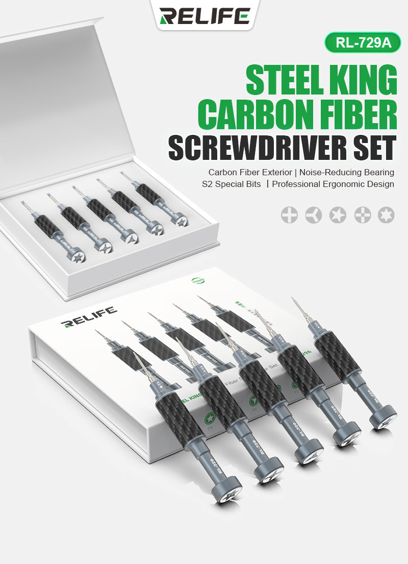 RELIFE RL-729A Steel Cannon King Screwdriver Set