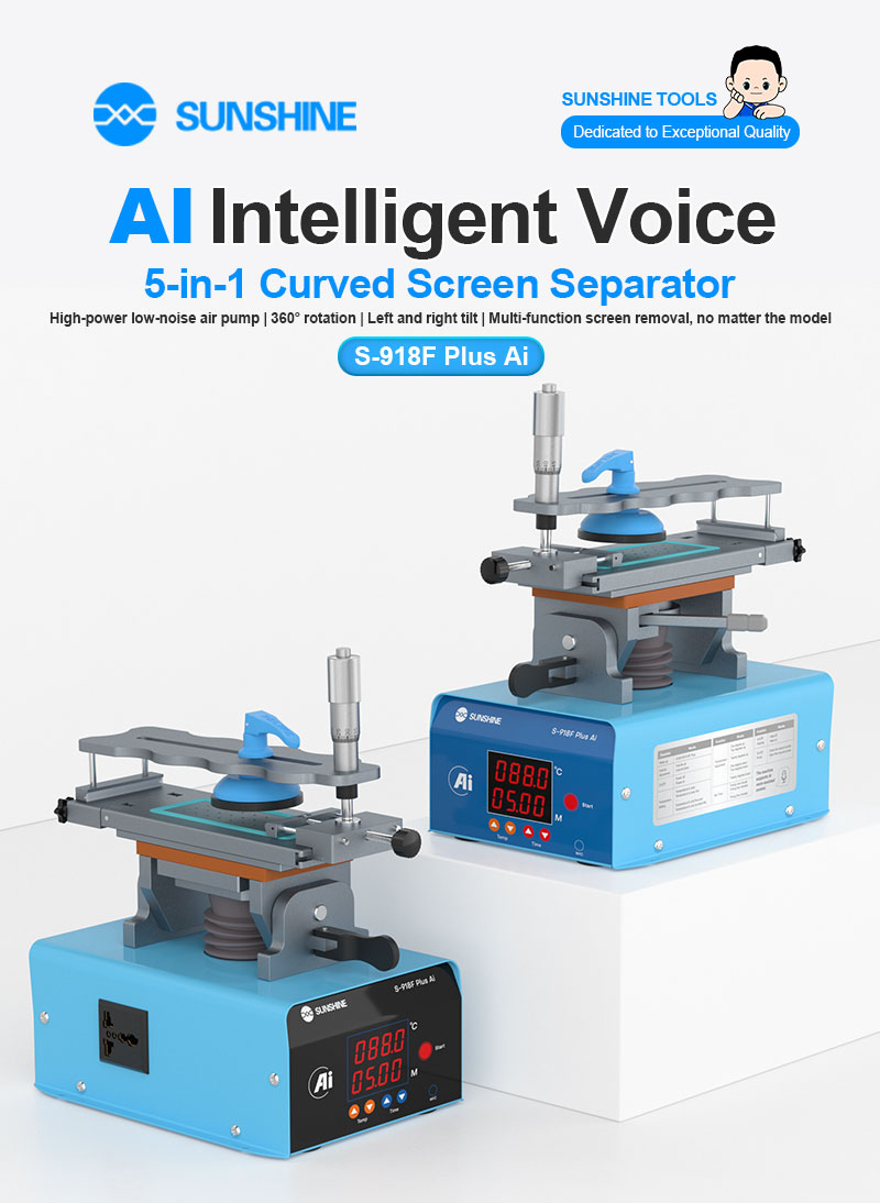 SUNSHINE S-918F Plus AI 5-in- 1 Intelligent Screen Separator Machine