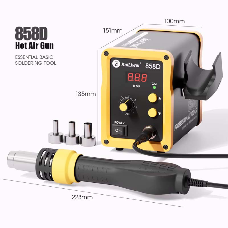 Kailiwei 858D – 750W Digital Hot Air Gun Soldering Station